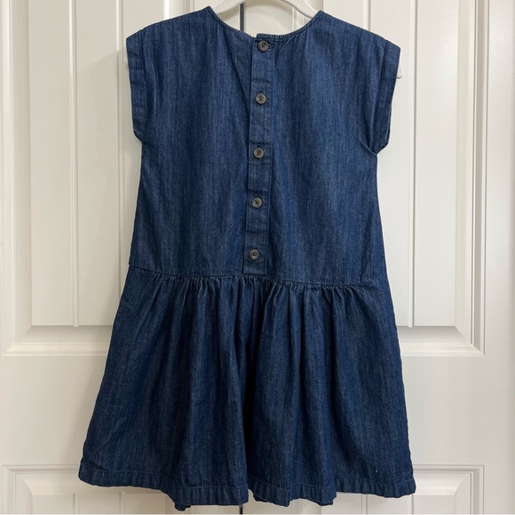 Hanna Andersson Girls Denim Dress, Size 8 (130 CM) - Picture 7 of 9